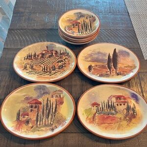 William Sonoma 8pc Tuscan Tapas Appetizer Plates